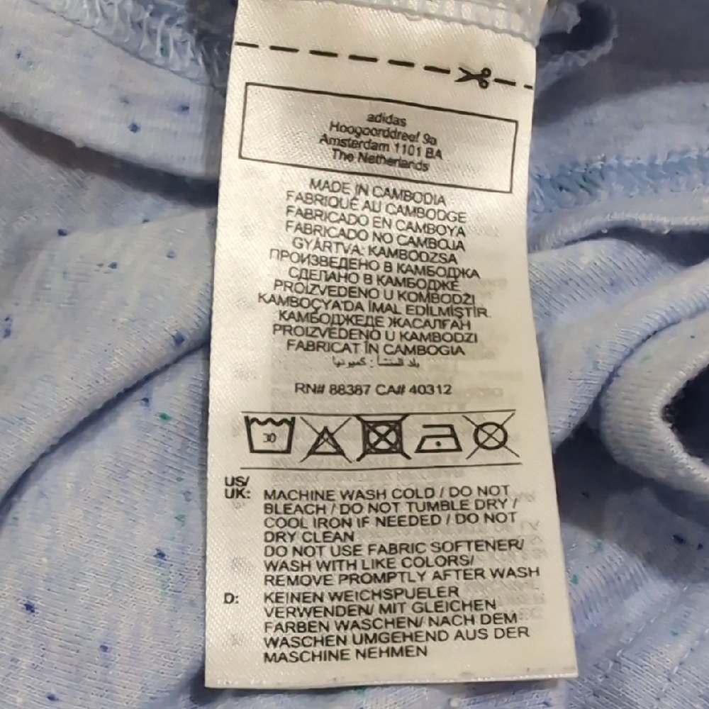 Adidas Sky Blue Speckled Tank Top - Picture 7 of 12